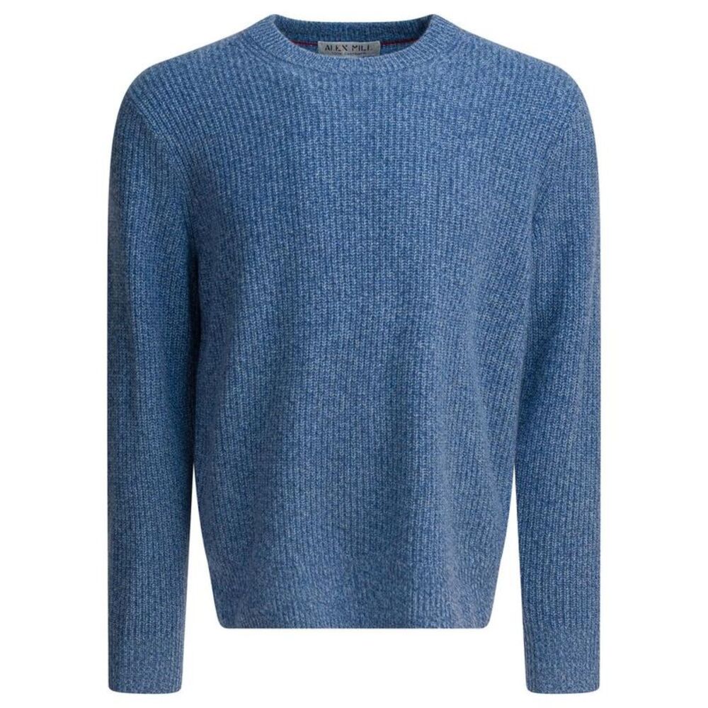 ALEX MILL Men's Crewneck Marled Knit Sweater Men LIGHT BLUE Sweaters & Cardigans